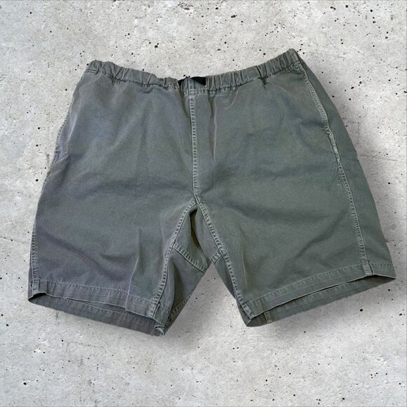 Gramicci Authentic Original Shorts XL Olive Green Elastic Waist Outdoor Climbing - Picture 1 of 10